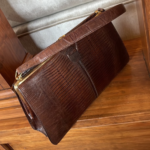 Vintage 1940’s Lizard Handbag - Picture 5 of 16